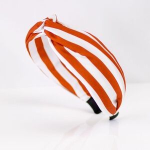 Chic Red and White Striped Headband